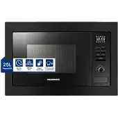 Heinner HMW-MDBI25GDBK Micro-ondes encastrable 25 L, 900 W, grill 1000 W, décongélation, noir