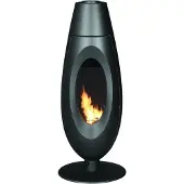 Invicta Poêle à bois OVATIO - 5 kW - Rdt: 83% - B. 32 cm - Fonte