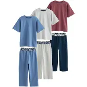 Next Pyjama bleu marine / bleu clair / gris clair / bordeaux