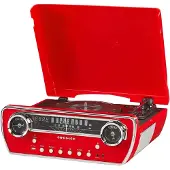 Crosley Powel 7-in-1 Bluetooth Record Player Red