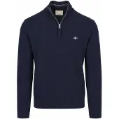 Gant Pull Demi-Zip Laine d’Agneau Marine Bleu Bleu foncé taille L