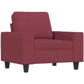 vidaXL Fauteuil vin rouge 60 cm Tissu