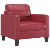 vidaXL Fauteuil vin rouge 60 cm similicuir