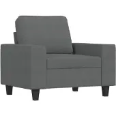 vidaXL Fauteuil gris foncé 60 cm Tissu
