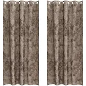 vidaXL Rideaux en velours avec tringles 2 pièces Cappuccino 260 x 140 cm Velours
