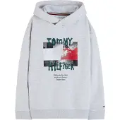Tommy Hilfiger Sweat à Capuche - Grey Heather - - 3 ans (98) - Sweat à Capuche