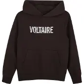Zadig & Voltaire Sweat à Capuche - Chocolate Brown av. Imprimé - - 10 ans (140) - Sweat à Capuche