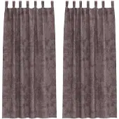 vidaXL Rideaux en velours avec tringles 2 pièces Marron 260 x 140 cm Velours