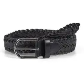 Howard London Ceinture 'Braided Leather Belt Ruben Black' noir