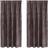 vidaXL Rideaux en velours avec tringles 2 pièces Marron 175 x 140 cm Velours