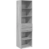 vidaXL Highboard Gris Sonoma 50x42,5x185 cm Matériau dérivé du bois