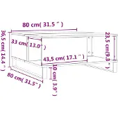 vidaXL Table basse blanche 80x80x36,5 cm Bois composite
