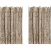vidaXL Rideaux en velours 2 pcs Champagne 175 x 140 cm Velours