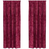 vidaXL Rideau avec des rideaux 2 pcs Bordeaux 260 x 140 cm Velours