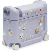 JETKIDS Stokke BedBox, Arctic Blue - Valise à roulettes pour enfants de 2 à 7 ans (jusqu'à 35 kg) - Peut se transformer en lit - Avec matelas, autocollants décoratifs et sangle de transport réglable