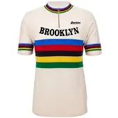 Santini Brooklyn World Champion Short Sleeve Jersey Blanc M