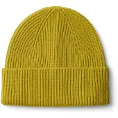Selected 100 % Laine Mérinos Bonnet Homme Jaune ONE SIZE