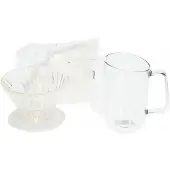 Hario Kit Bloom V60-02 : dripper en verre, filtres et verseuse