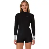 Ocean & Earth Shorty à Manches Longues Avec Fermeture éclair Au Dos Pour Femme Boyleg 2 Mm