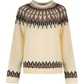 Superdry pour femme. W6110760A Pull Fairisle Col Rond beige (M), Casuel, Laine, Manche longue