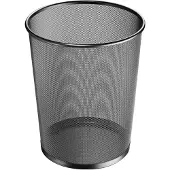 Herlitz Corbeille à papier Manhattan, 18 litres, noir, Poubelle, Noir
