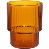 Chiato Verre à latte rainuré , 260 ml – brun