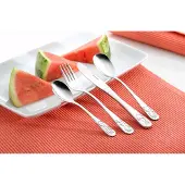 Esmeyer Kinder-Teelöffel BAMBINO, Länge: 131 mm aus Chrom-Edelstahl 18/0, spülmaschinengeeignet, Couverts, Argent