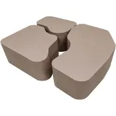 Ebuy24 Nordland table basse lot de 3 brun.