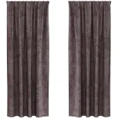 vidaXL Rideaux en velours avec tringles 2 pièces Marron 260 x 140 cm Velours