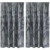 vidaXL Rideaux en velours avec tringles 2 pièces Argent Gris 140 x 140 cm Velours