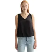 Scotch & Soda T-shirt Sans Manches à Col En V Ruffle