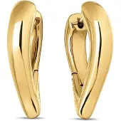 Calvin Klein Sculptured Drops Earrings Doré Femme