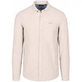 New zealand auckland Chemise NZA Barn Twill Col Boutonné Sable Beige taille M
