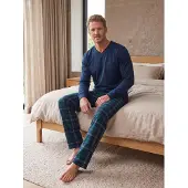 Pastunette Pyjama long bleu foncé