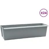vidaXL Caisses À Fleurs Pour Palettes Euro 24 Pcs Gris Clair