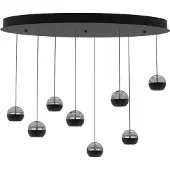 Steinhauer Lampe suspendue ovale Belluno LED 8 voyants - Noir