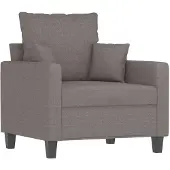 vidaXL Fauteuil taupe 60 cm Tissu