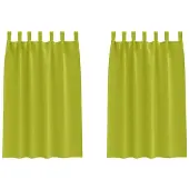 vidaXL Rideaux occultants à œillets, 2 pièces, vert, 175 x 140 cm