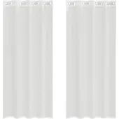 vidaXL Voile Rideaux avec œillets 2 pcs. Blanc