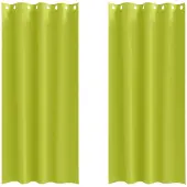 vidaXL Rideaux occultants à œillets, 2 pièces, vert, 260 x 140 cm
