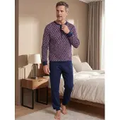 Pastunette Pyjama long bleu foncé