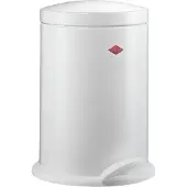 Wesco Poubelle à pédale 116 en BLANC avec pédale et volume de déchets de 13 litres / Poubelle sur pied