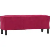 vidaXL Banc Rouge bordeaux 100x35x41 cm Velours