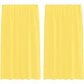 vidaXL Voile Rideaux avec poches pour tringles 2 pcs. Jaune