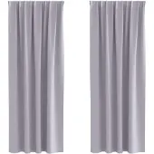 vidaXL Rideaux occultants à œillets, 2 pièces, gris métallisé