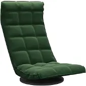 vidaXL Chaise de sol Pivotante Vert foncé Velours