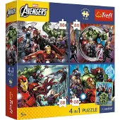 Trefl Puzzle 4 en 1 Avengers + affiche, marque
