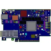 Nvidia BlueField-3 B3220SH E-Series FHHL Storage Controller, Carte graphique, Bleu