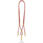 Intenso Lanière de Charge USB-C – Collier Câble pour Smartphone, Charge Rapide 60W, Longueur Réglable, 1,65 m Nylon, Mélange néon