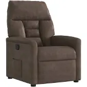 vidaXL Fauteuil relax Marron Tissu microfibre